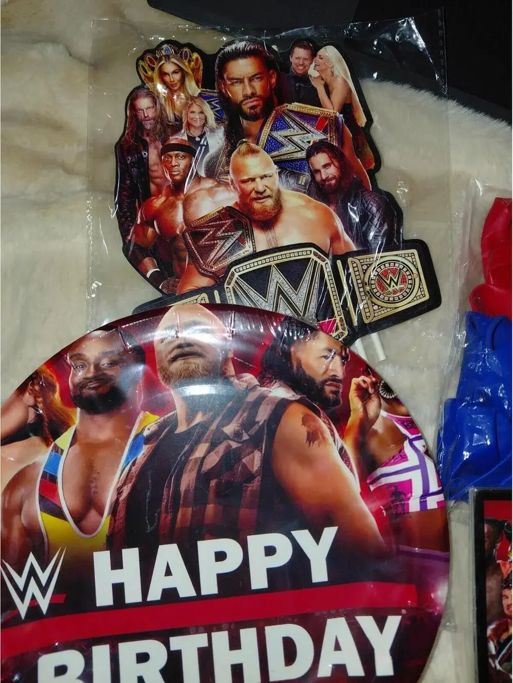WWE party supply pack happy birthday
